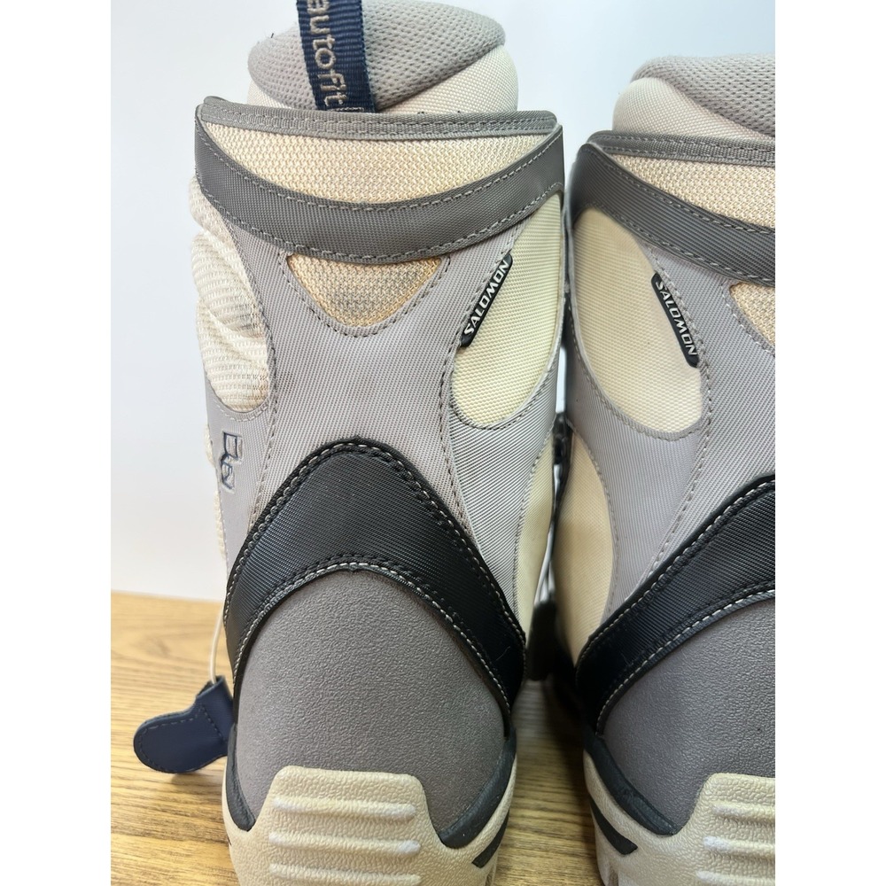 Salomon Womens Snowboard Boots Size 6 Gray Blue Quick Lace All Mtn Freestyle - Picture 5 of 10